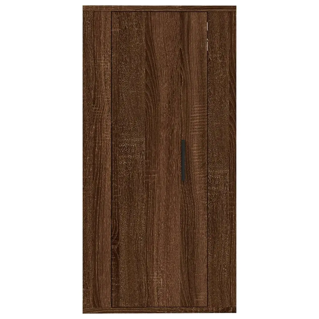 Wall Mounted TV Cabinet Brown Oak Media Storage Unit 40x34.5x80 cm