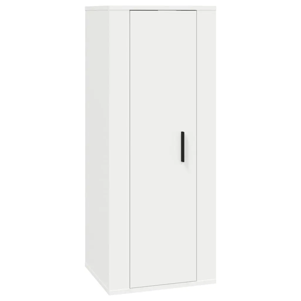 White Media Organizer Wall Mounted TV Cabinet Storage Unit 40x34.5x100cm