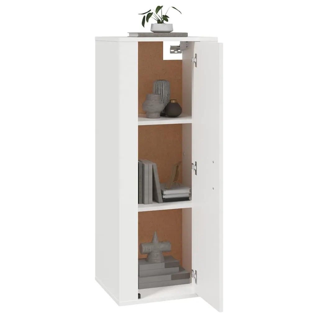 White Media Organizer Wall Mounted TV Cabinet Storage Unit 40x34.5x100cm