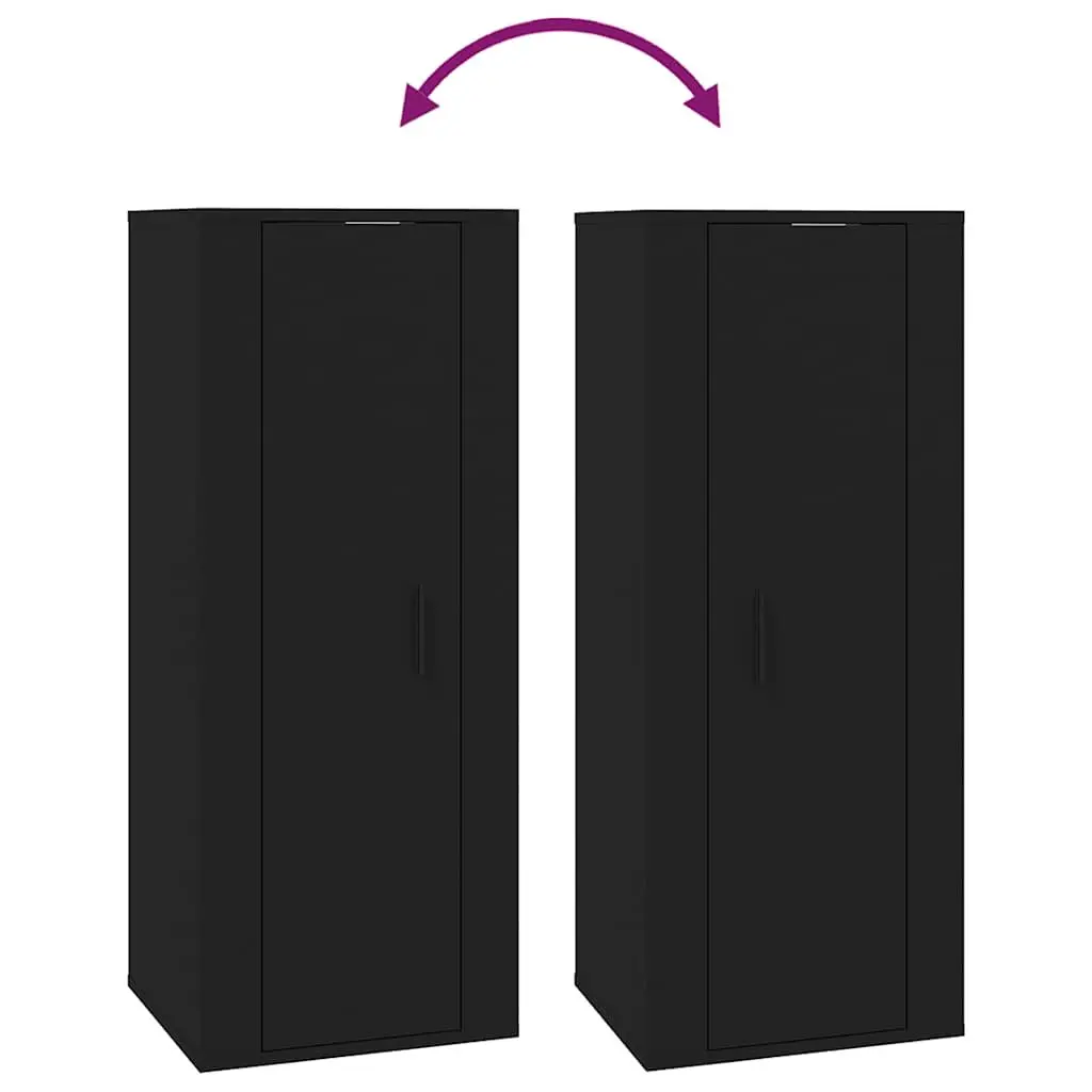 Wall Mounted TV Cabinet Black 40x34.5x100 cm Media Storage Unit
