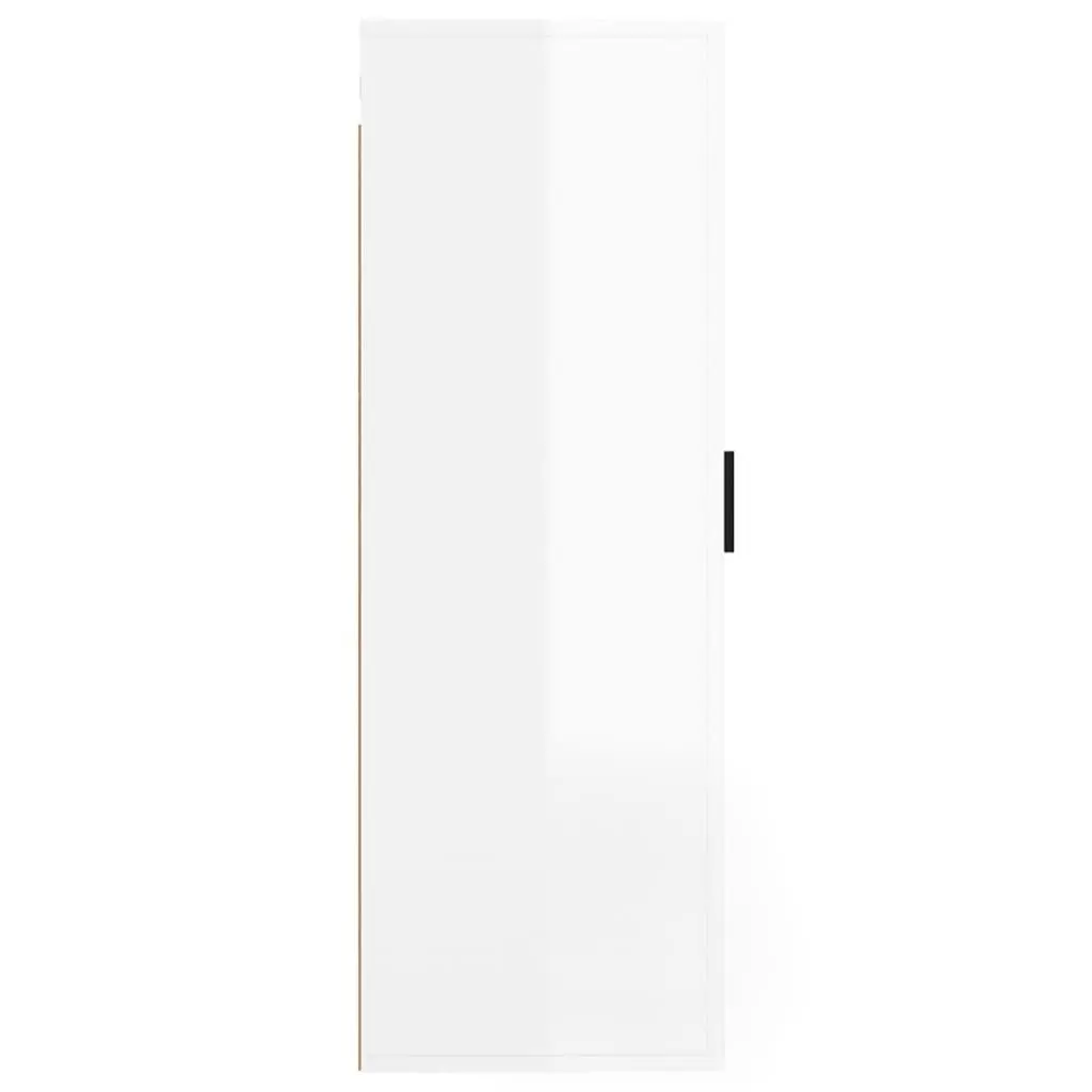Wall Mounted TV Cabinet White High Gloss Media Storage Unit 40x34.5x100cm