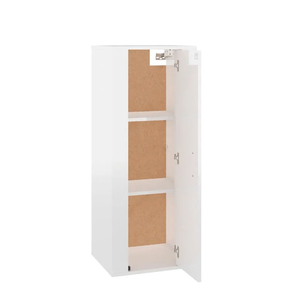 Wall Mounted TV Cabinet White High Gloss Media Storage Unit 40x34.5x100cm