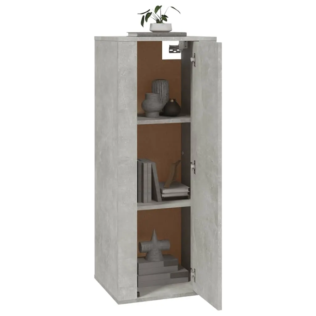 Media Storage Unit Grey 40x34.5x100cm Wall Mounted