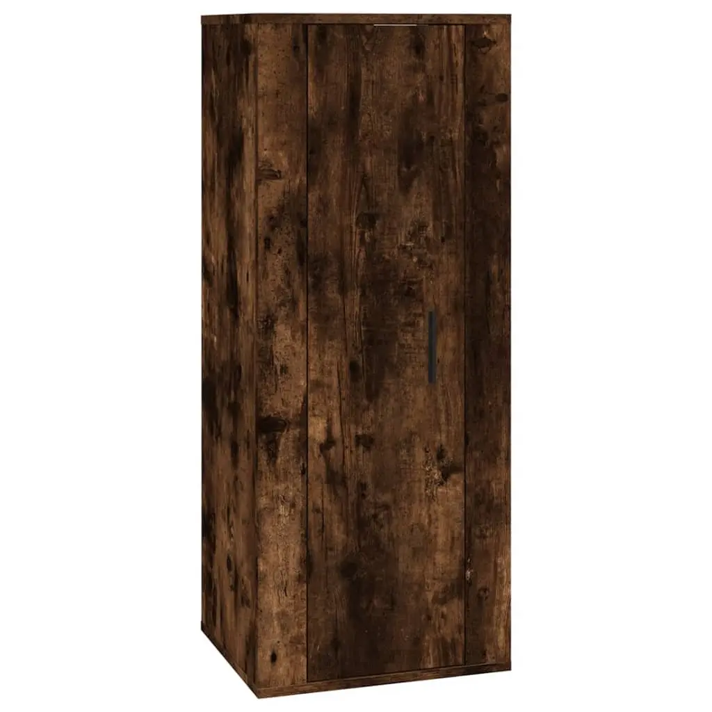 Brown Engineered Wood TV Cabinet Wall Mounted Storage Unit 40x34.5x100cm for Living Room Bedroom Entertainment