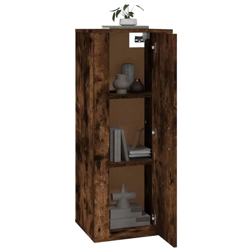 Brown Engineered Wood TV Cabinet Wall Mounted Storage Unit 40x34.5x100cm for Living Room Bedroom Entertainment