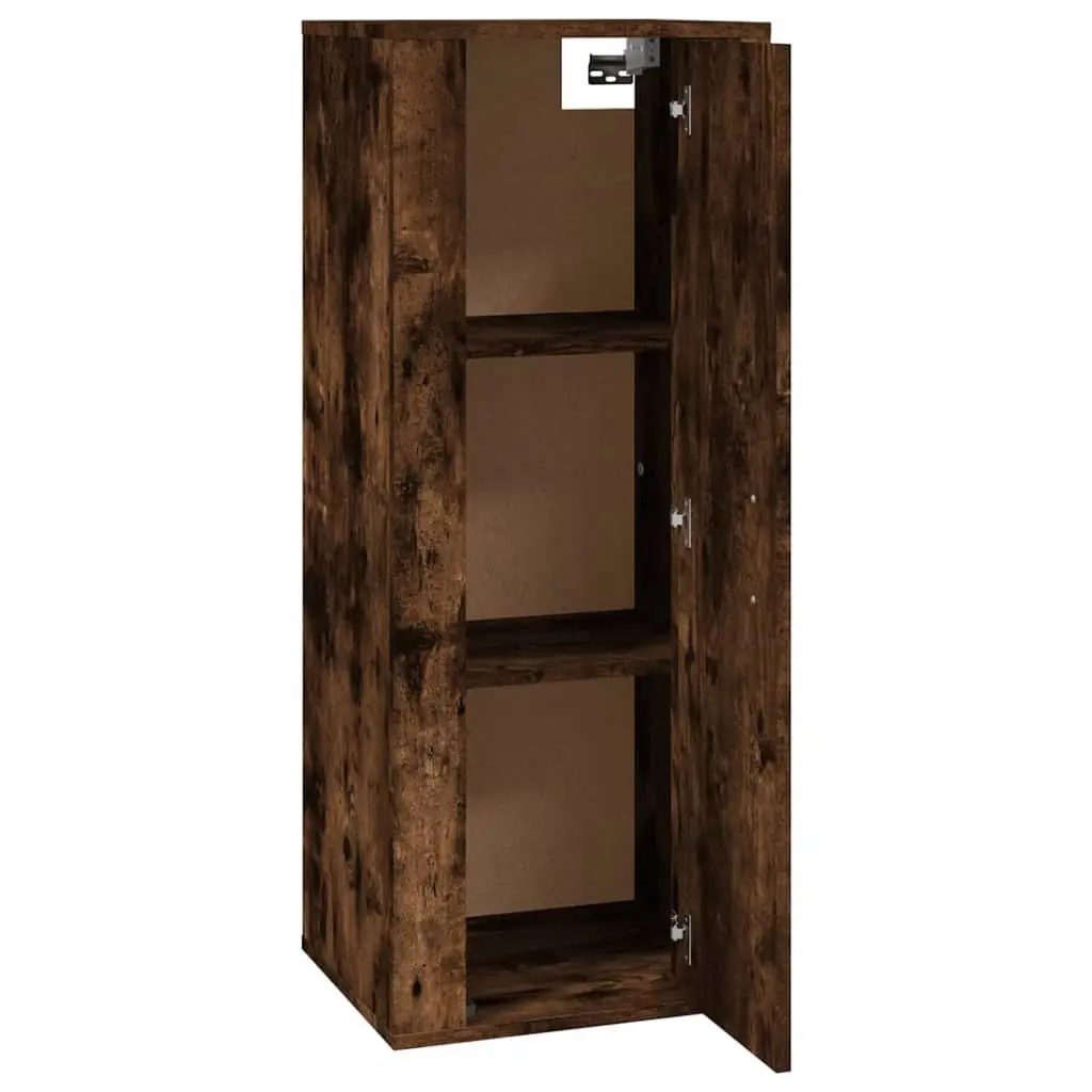 Brown Engineered Wood TV Cabinet Wall Mounted Storage Unit 40x34.5x100cm for Living Room Bedroom Entertainment