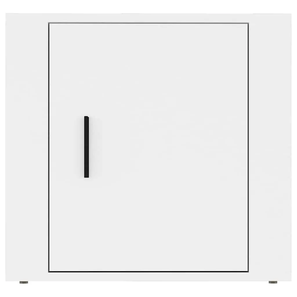 Bedside Cabinet White Storage Organiser Nightstand Bedroom 50W x 39D x 47H cm