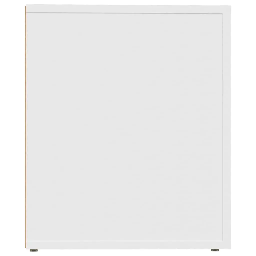 Bedside Cabinet White Storage Organiser Nightstand Bedroom 50W x 39D x 47H cm
