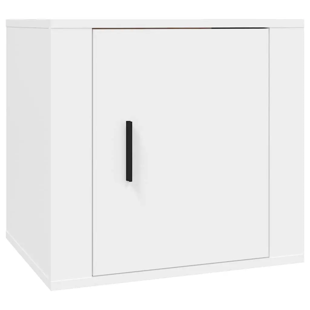 Bedside Cabinets 2 pcs White Engineered Wood Bedside Storage Table 50x39x47cm