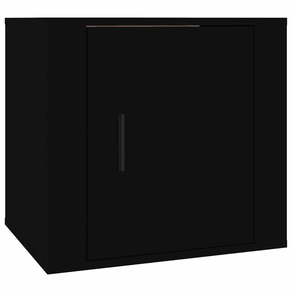 Black Bedside Cabinet with Storage