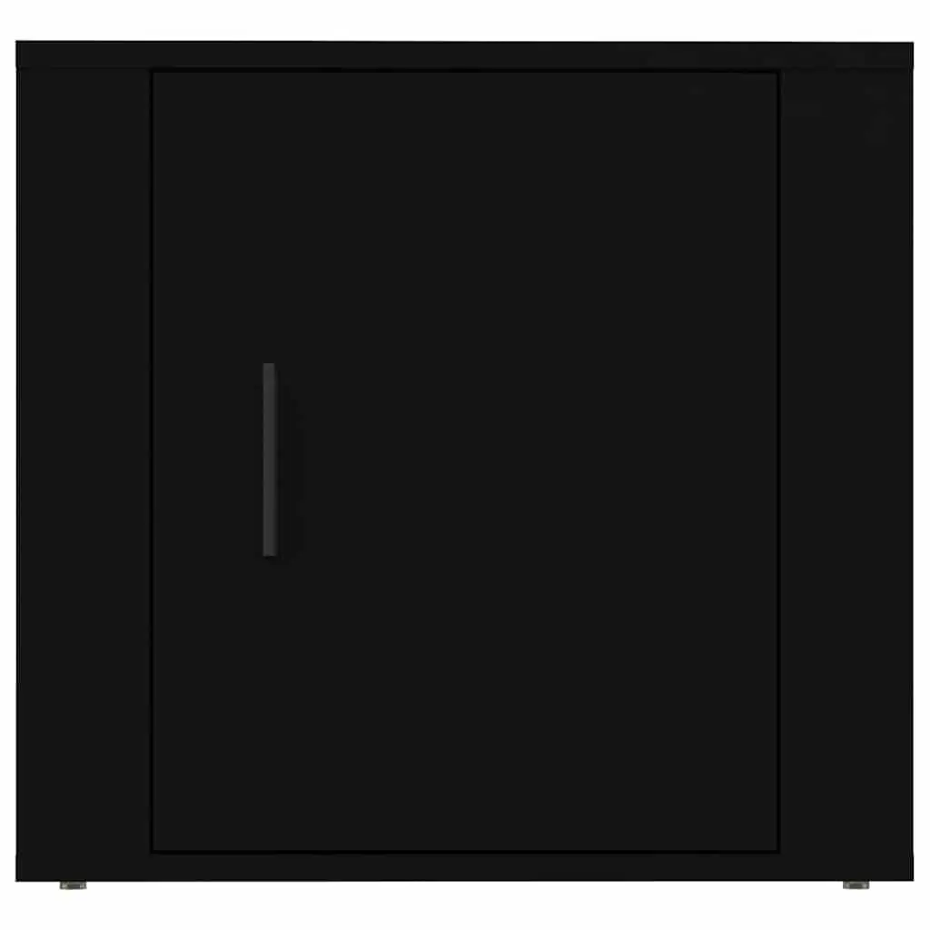 Black Bedside Cabinet with Storage