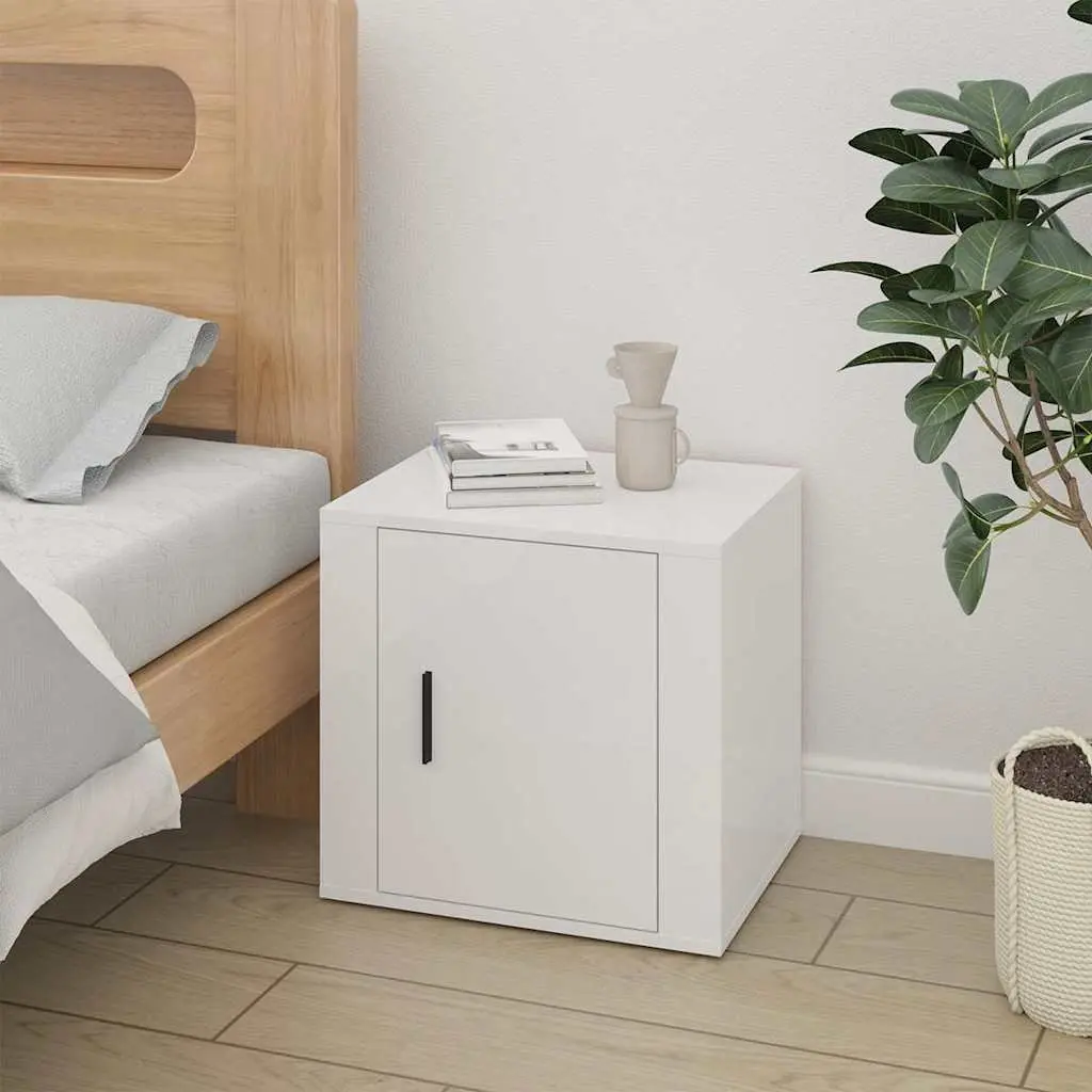 Bedside Cabinets White Storage Nightstand Bedroom Furniture Set 50 x 39 x 47 cm