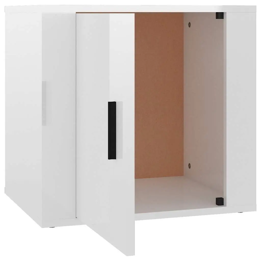 Bedside Cabinets White Storage Nightstand Bedroom Furniture Set 50 x 39 x 47 cm
