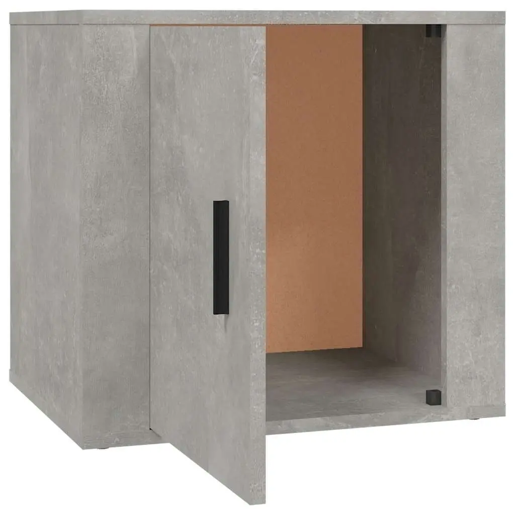 Bedside Cabinet Storage Unit Grey Nightstand Bedroom Furniture 50 x 39 x 47 cm