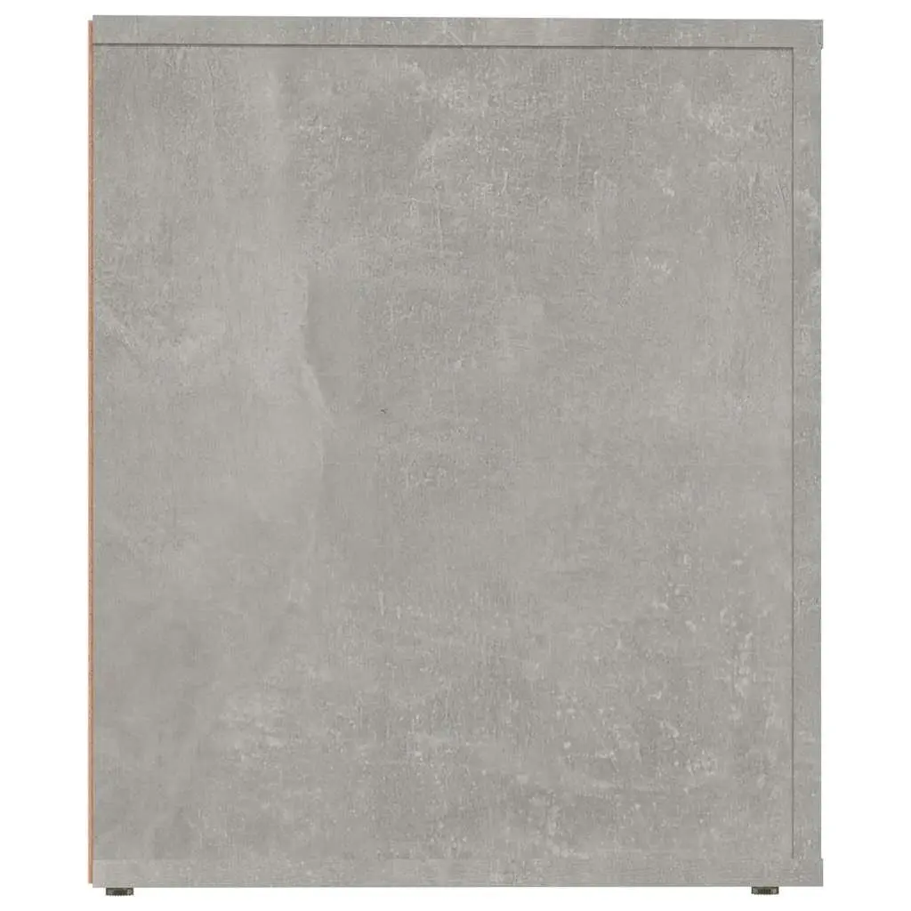 Bedside Cabinet Storage Unit Grey Nightstand Bedroom Furniture 50 x 39 x 47 cm