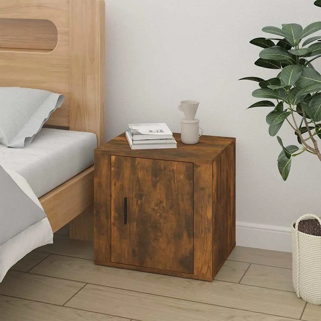 Bedside Cabinets 2 Pieces Storage Units Nightstand Bedroom Furniture Brown Wood