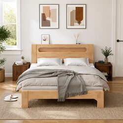 Brown Oak Bedside Cabinets: Specs and Details
