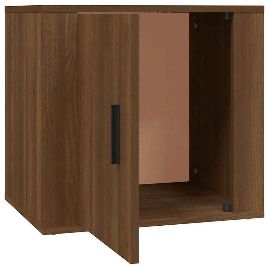 Bedside Cabinets 2 pcs Brown Oak Storage Furniture Side Table Nightstand Bedroom
