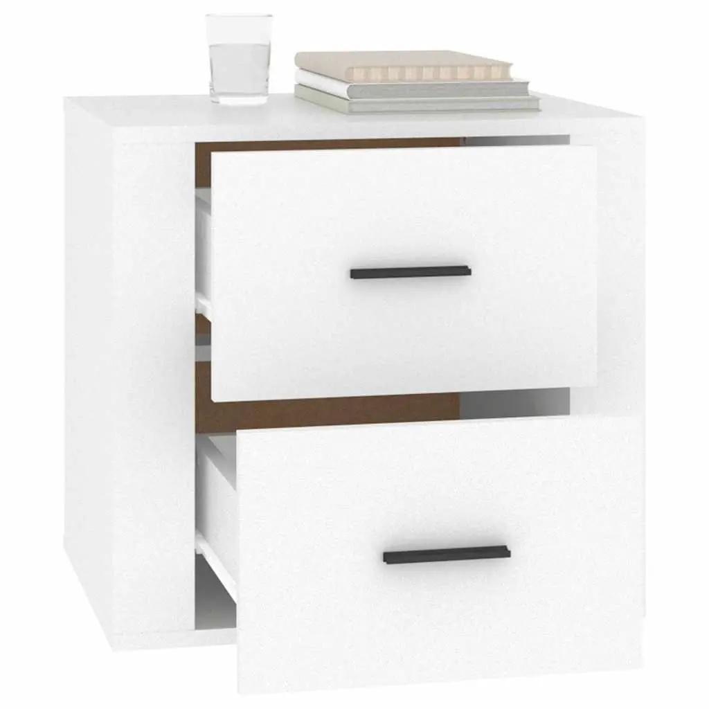 Bedside Cabinet White Storage Nightstand Side Table Bedroom Furniture Organizer