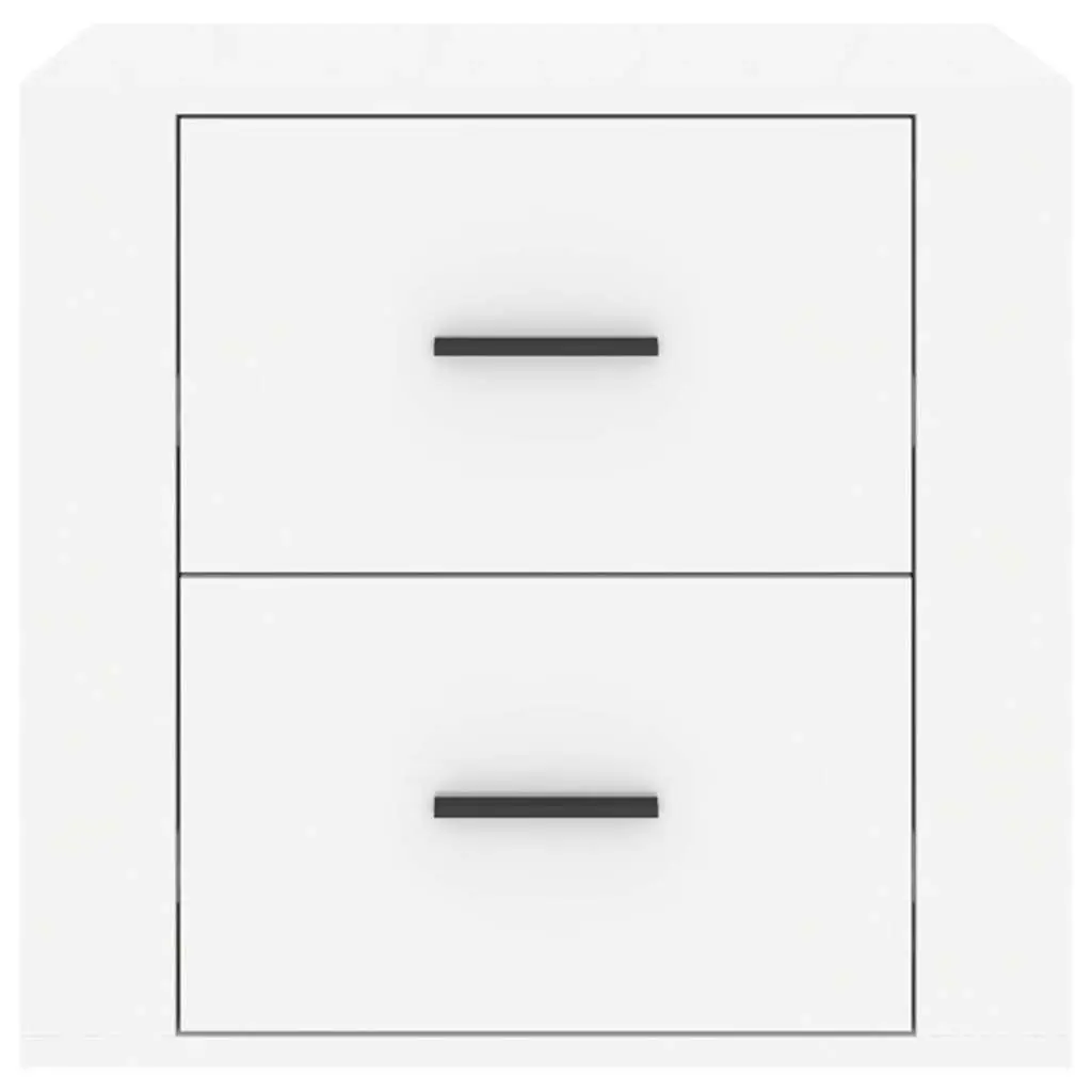 Bedside Cabinet Storage High Gloss White Nightstand Bedroom Side Table Unit