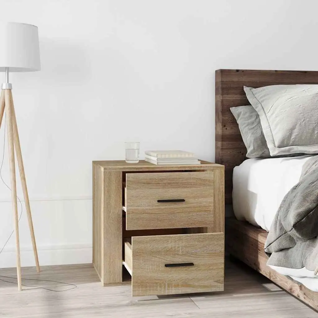 Brown Wooden Bedside Cabinet