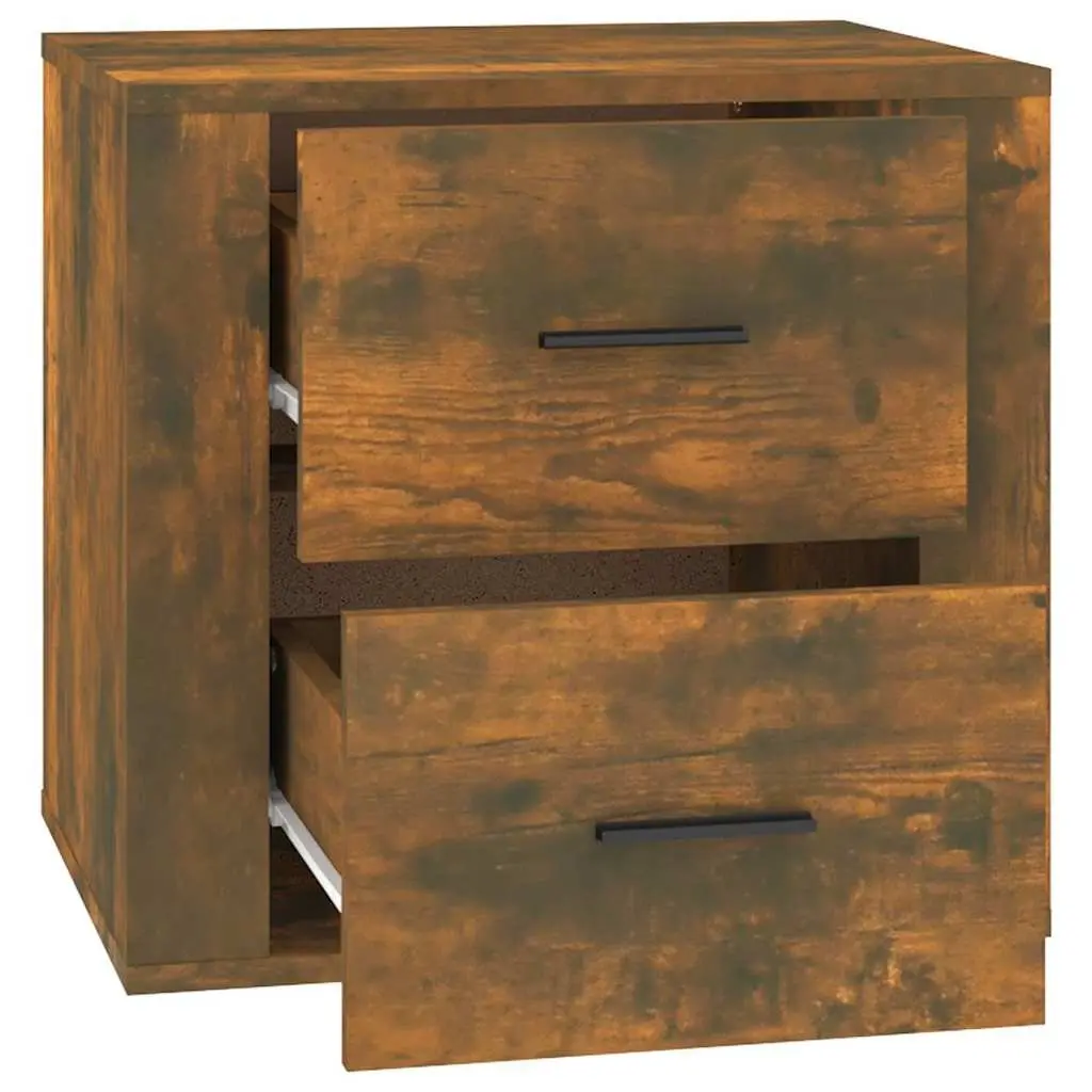 Bedside Cabinet Storage Organiser Engineered Wood Brown Bedroom 50 x 39 x 47 cm