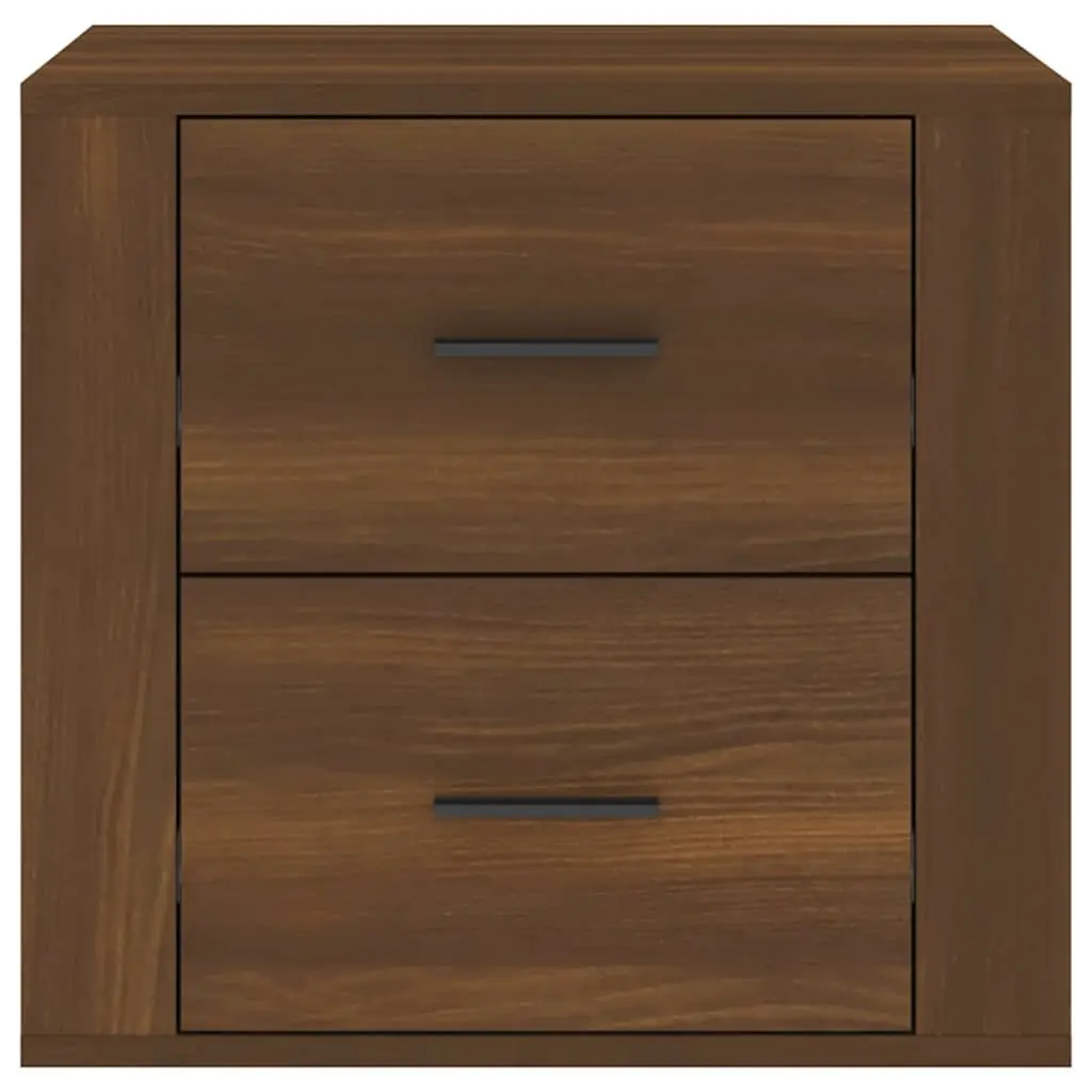 Bedside Cabinet Bedroom Organizer Brown Oak Storage Furniture 50 x 39 x 47 cm