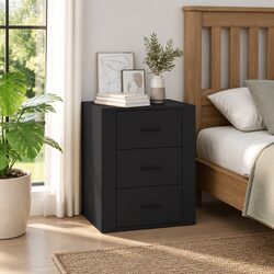 Specifications of Black Engineered Wood Bedside Cabinet