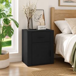 Black Bedside Cabinet Dimensions 50x36x60 cm