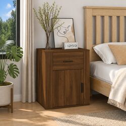 Brown Oak Bedside Cabinet Specifications: 50x36x60 cm