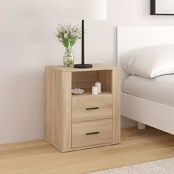 Bedside Cabinet Measurements: 50x36x60cm, Brown Finish