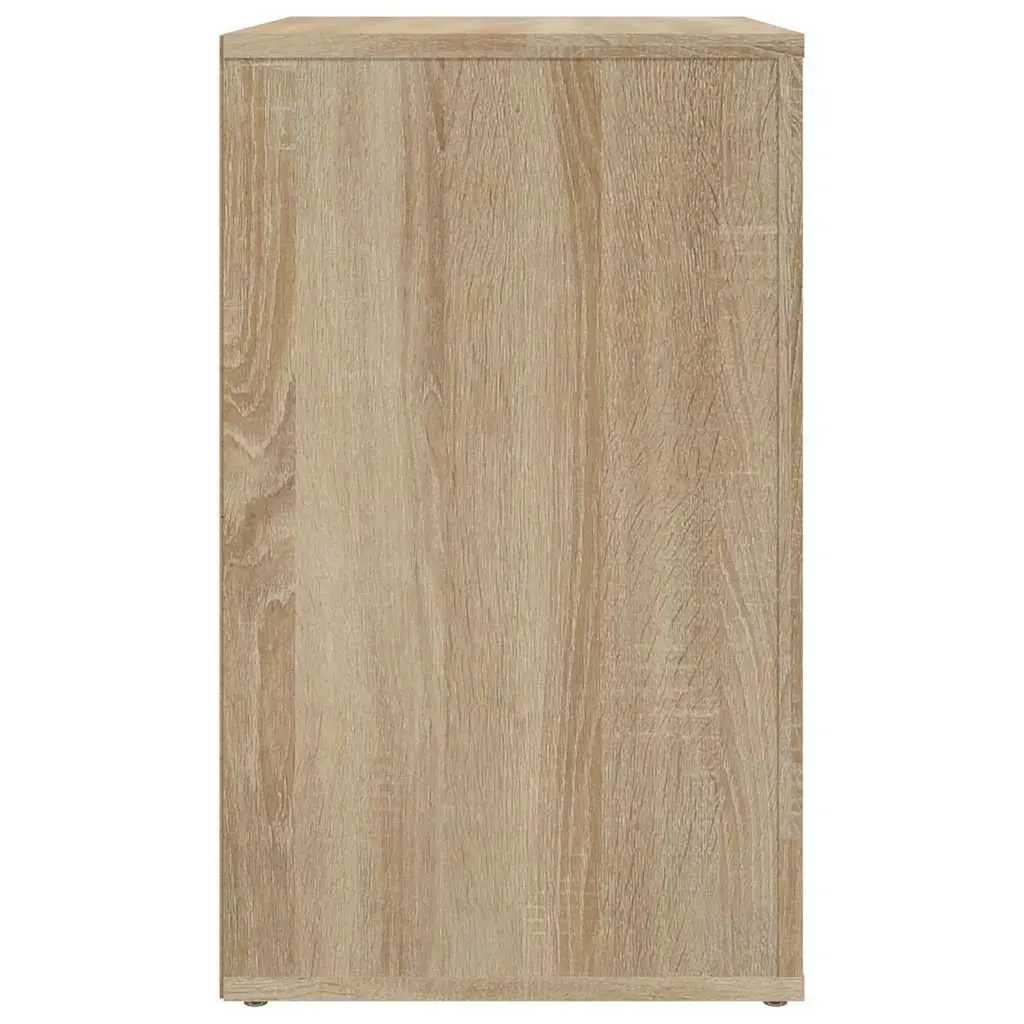 Bedside Cabinet Nightstand Bedroom 50x36x60cm Brown Engineered Wood Drawers Storage
