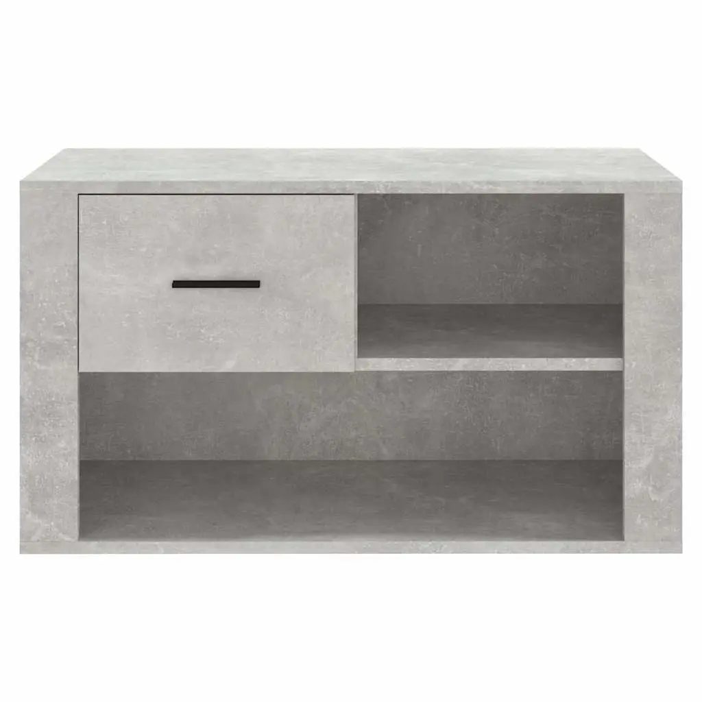 Shoe Cabinet Grey Storage Organiser 2 Compartments Hallway 80 x 35 x 45 cm