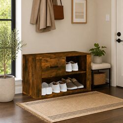 Engineered Wood Shoe Cabinet 80x35x45cm, Brown