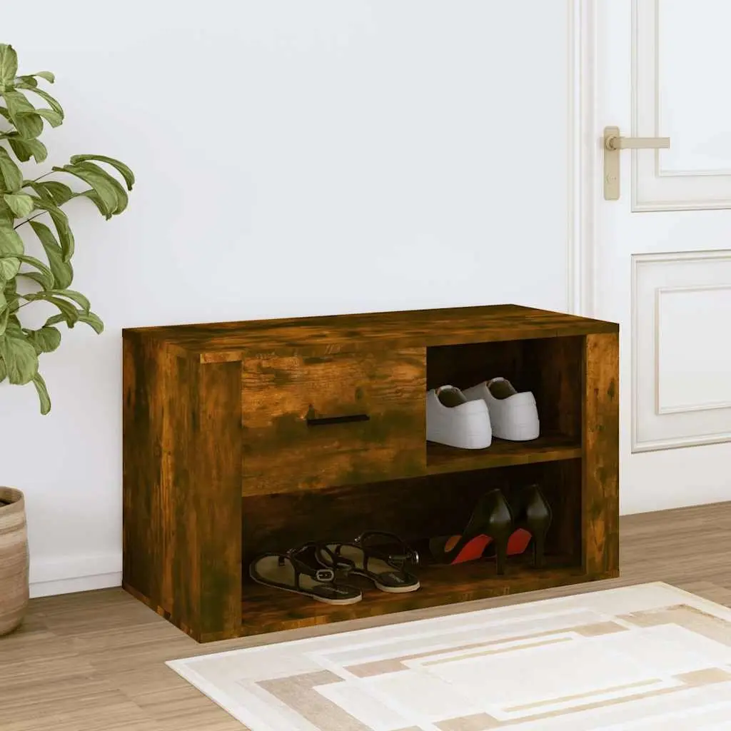 Engineered Wood Shoe Cabinet 80x35x45cm, Brown