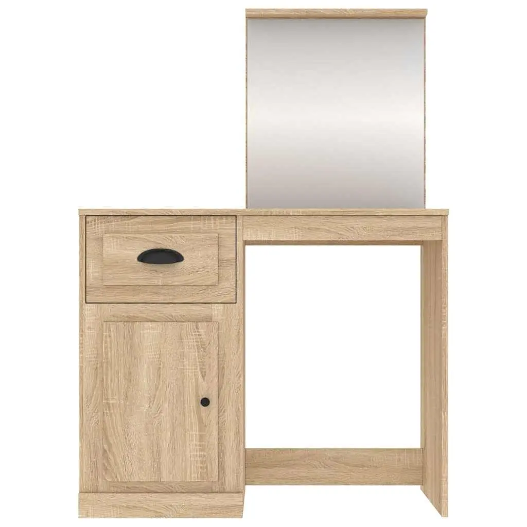 Brown Dressing Table with Mirror