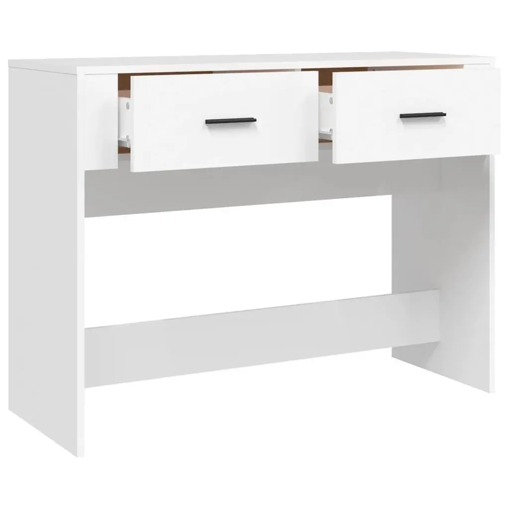 Console Table White 100x39x75 cm Engineered Wood Entryway Hallway Storage
