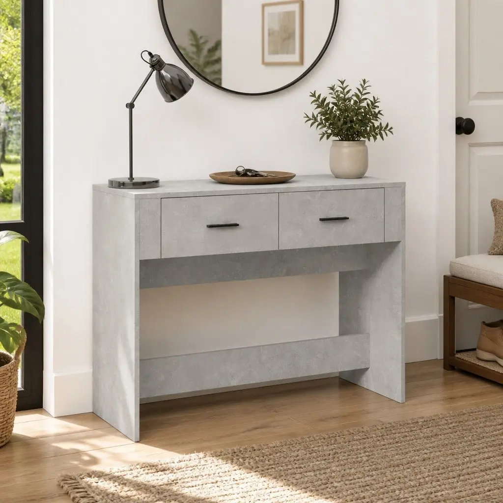Console Table Grey Entryway Hallway 100W x 39D x 75H cm