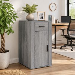 Specifications for Grey Desk Cabinet with Storage Options