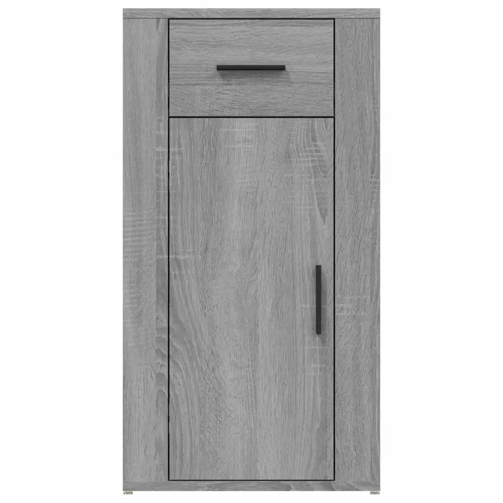 Grey Desk Cabinet with Storage Options
