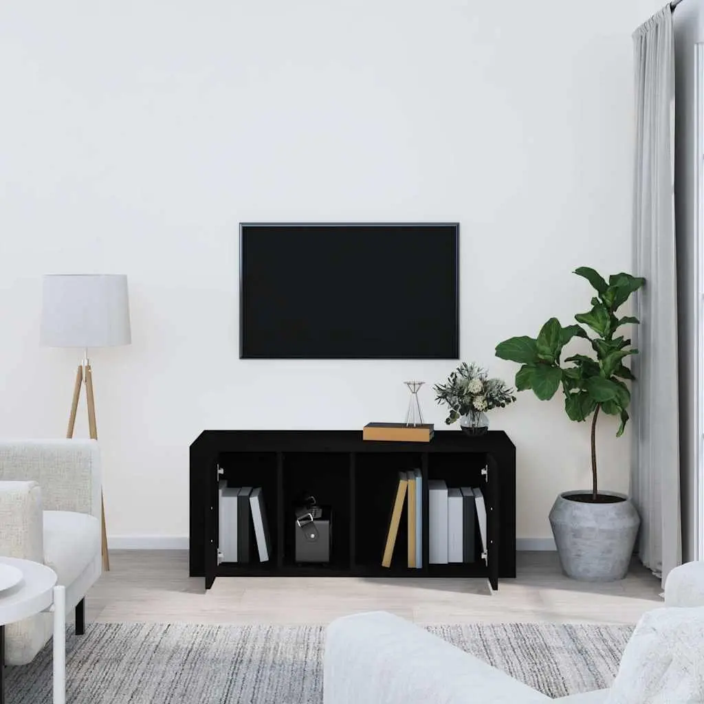 Black TV Cabinet 100x35x40 cm