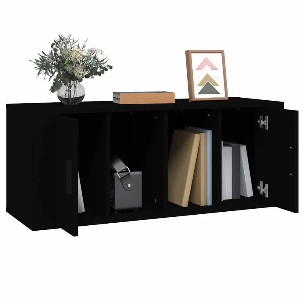 Black TV Cabinet 100x35x40 cm