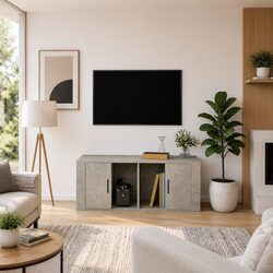 TV Cabinet Dimensions: 100x35x40cm, Grey Engineered Wood
