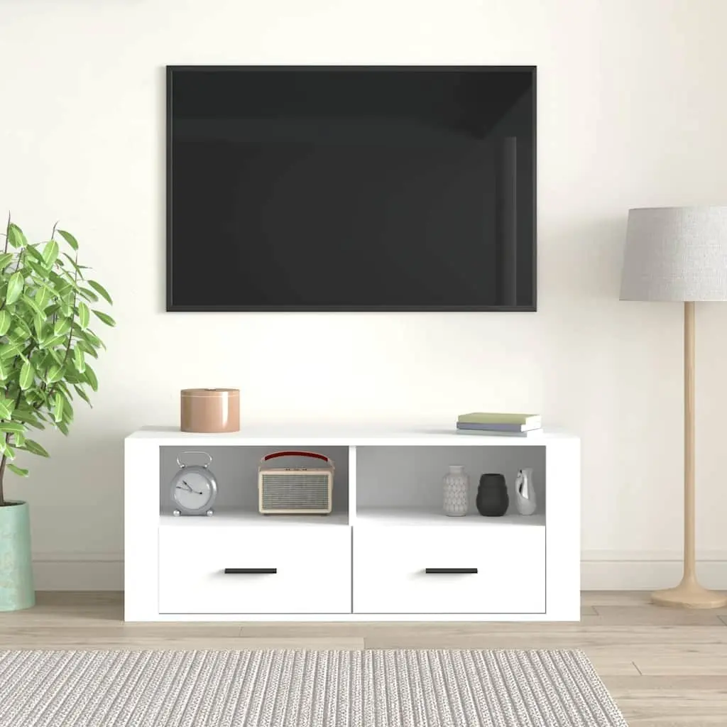 TV Cabinet White Living Room 100x35x40 cm