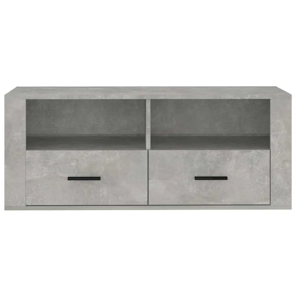 TV Cabinet Concrete Grey Media Storage Unit Engineered Wood 100 x 35 x 40 cm
