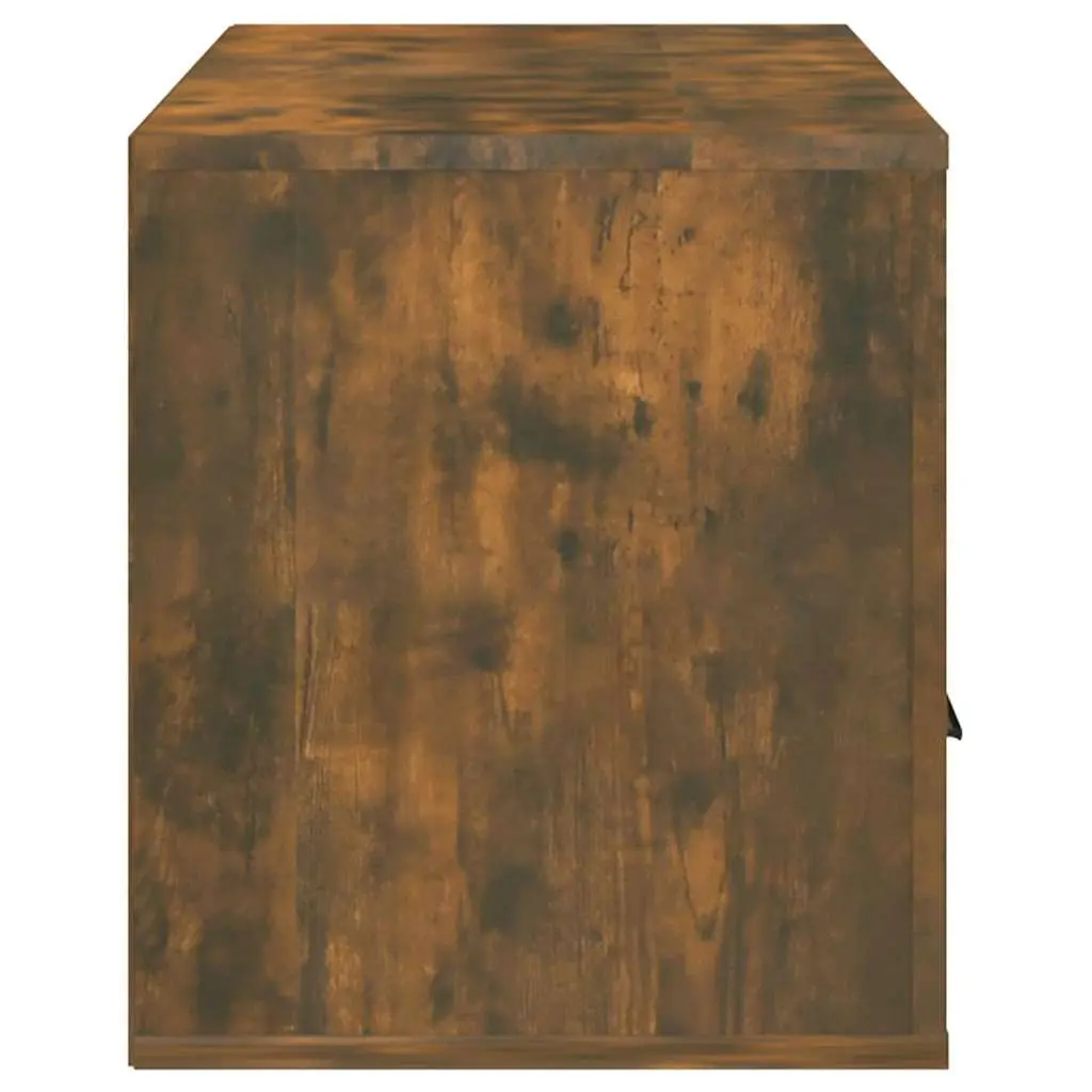 TV Cabinet Smoked Oak Media Storage Unit Drawers Compartments Living Room