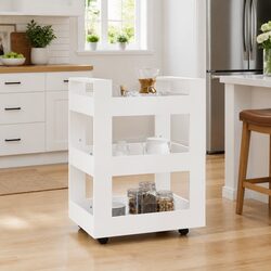 Kitchen Trolley Dimensions: 60x45x80 cm, 3 Shelves