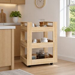 Kitchen Trolley Storage Cart - 60W x 45D x 80H cm