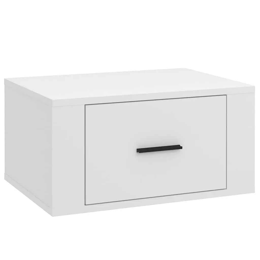 Wall-mounted Bedside Cabinets Bedroom Storage 50x36x25 cm 2 Piece White Floating Organiser