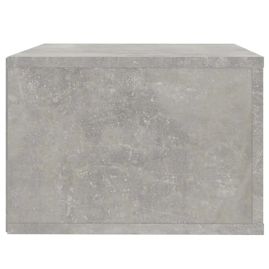 Wall-Mounted Bedside Cabinet Grey Floating Storage Unit Bedroom 50W x 36H x 25D cm